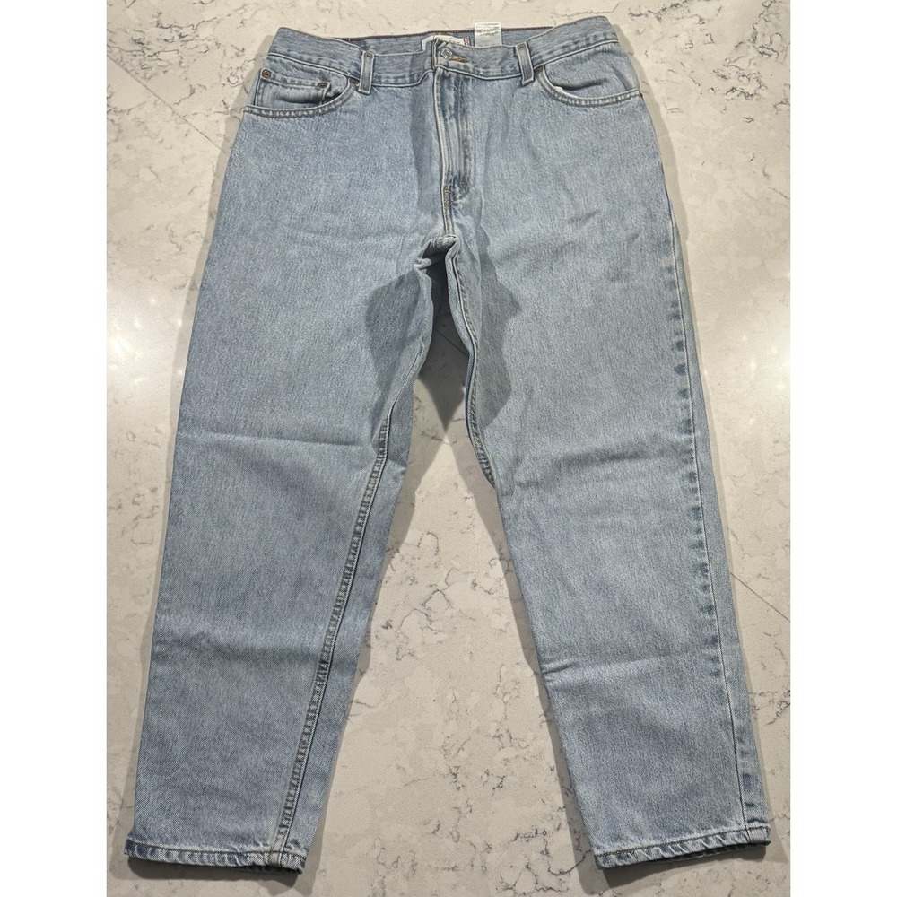 VTG Y2K Levi's 550 Jeans Womens 14 Blue Light Wash Relaxed‎ Tapered Mom Denim